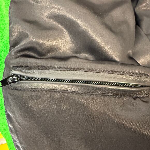 Emerald Kelly Green Cropped Letterman Varsity Jacket | Wool & Leather | Small - Picture 13 of 16